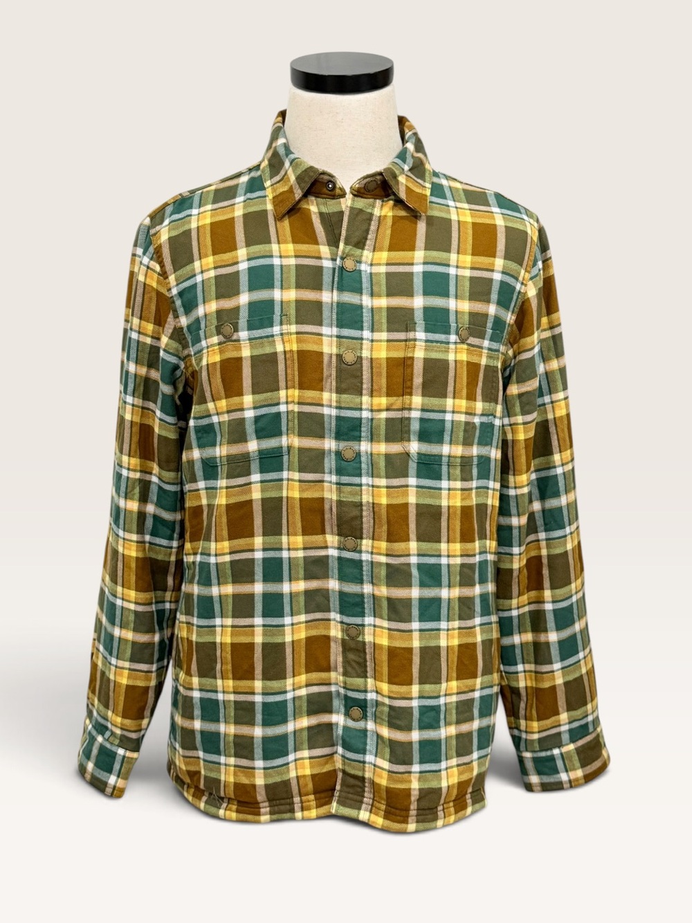 LL Bean Men's Medium Fleece Lined Flannel Shirt Traditional Fit Allspice NWT